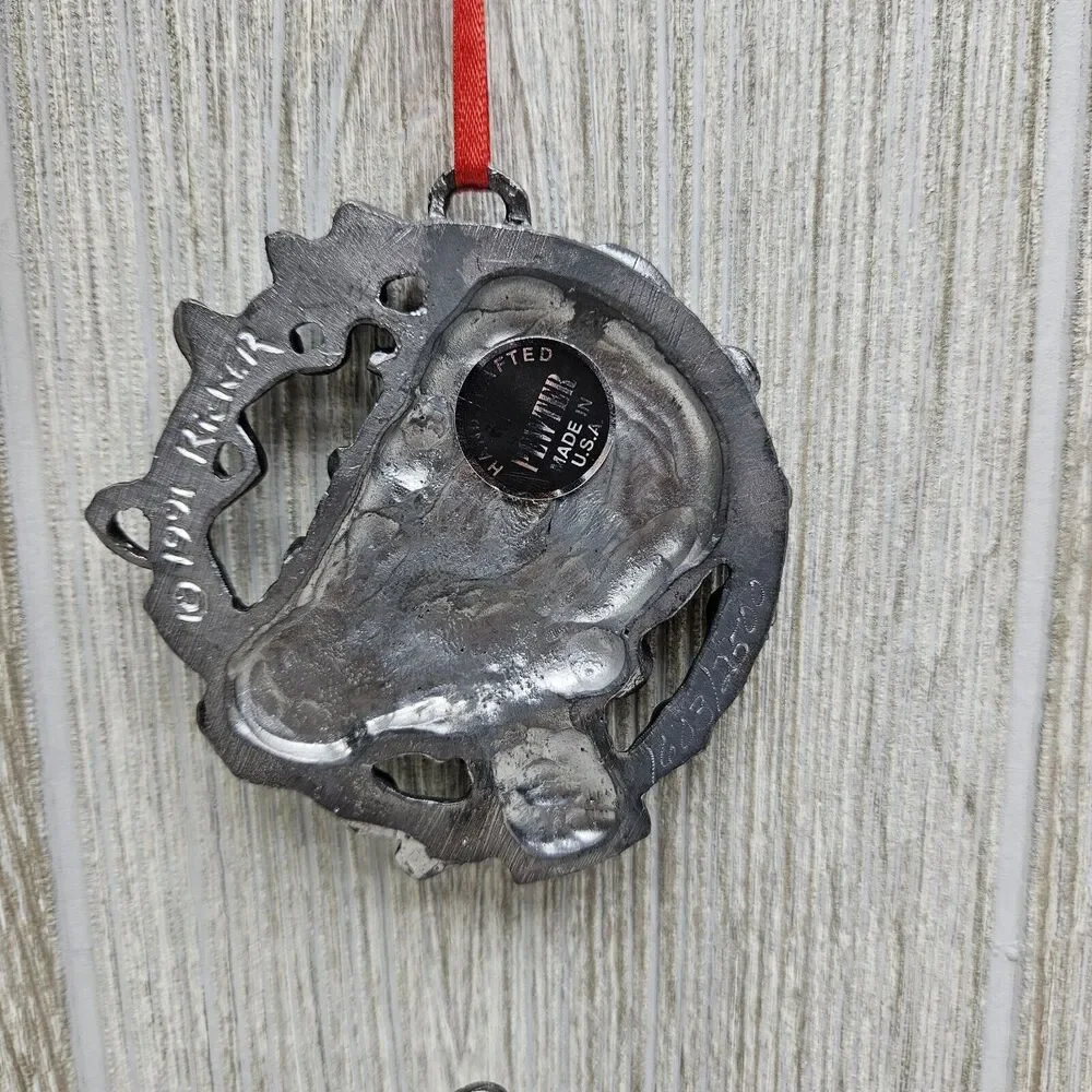 Michael Ricker Pewter Ornament Santa Claus Father Christmas 1603/2500 With Stand